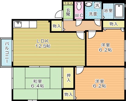 プラティークアヴェニュー　Ｂ棟 202号室 間取り