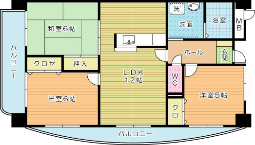 サンシティ小倉東  401号室 間取り