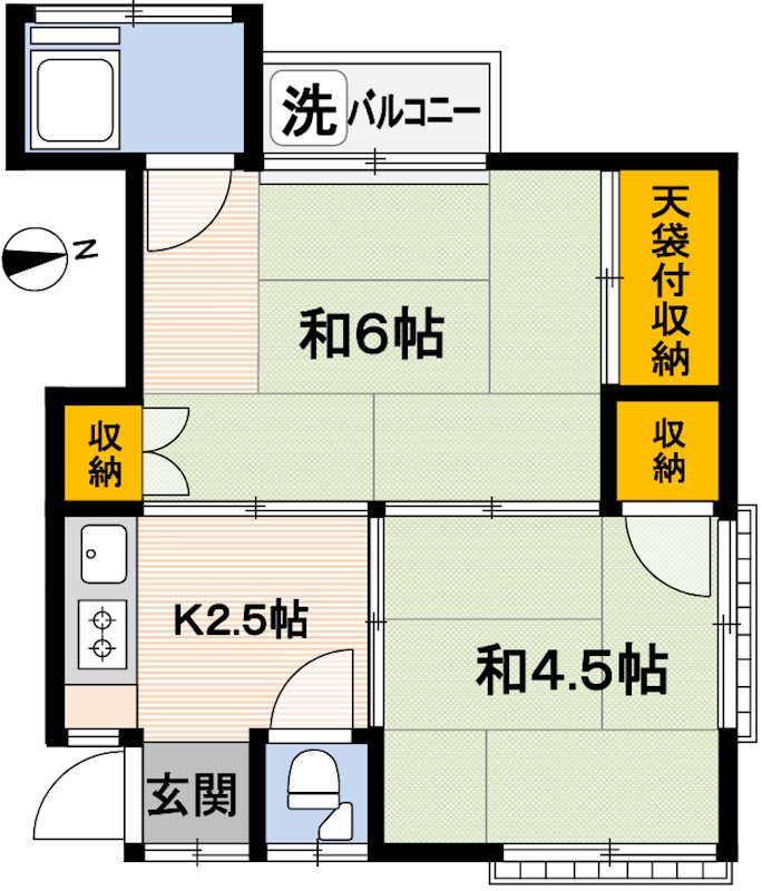 なるみ荘 Ｄ号室 間取り