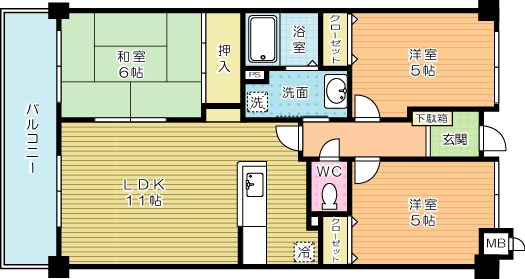 サンシティアヴァンテ 402号室 間取り