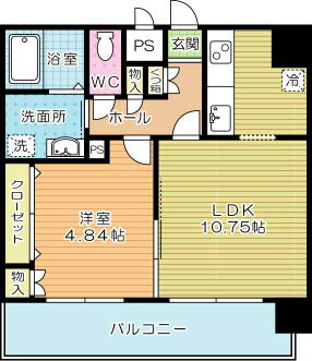 FELICE KYOMACHI（フェリシエ京町） 502号室 間取り