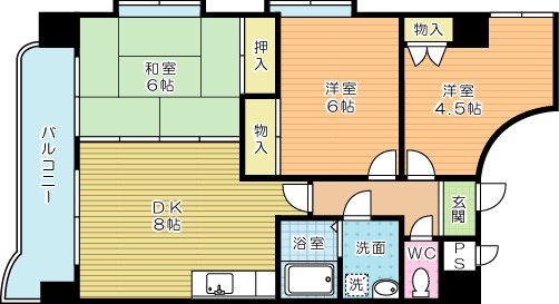 ブランペルル  303号室 間取り