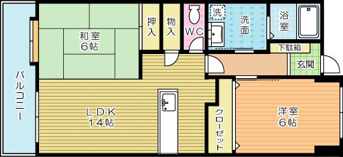 レリディアンスビューマ 503号室 間取り