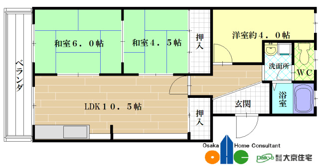 チュリス久宝寺 間取り