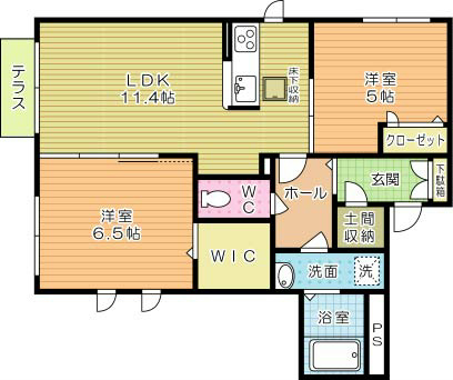 メゾンケイＡ棟 101号室 間取り