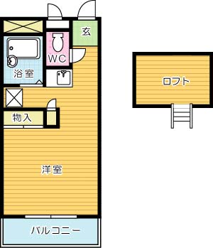 ユー片野 101号室 間取り