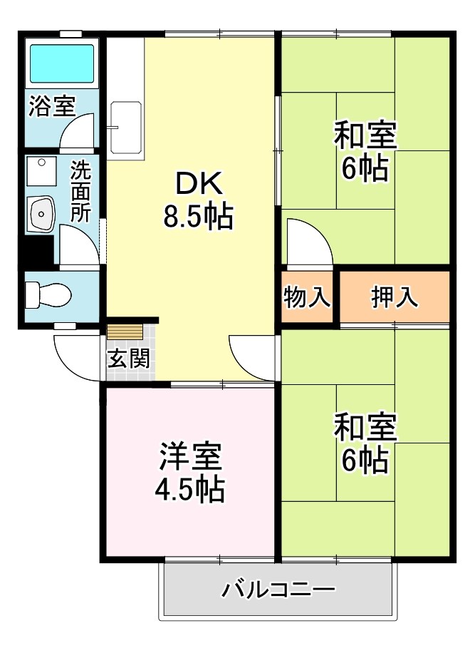 ハイツ北浦 間取り