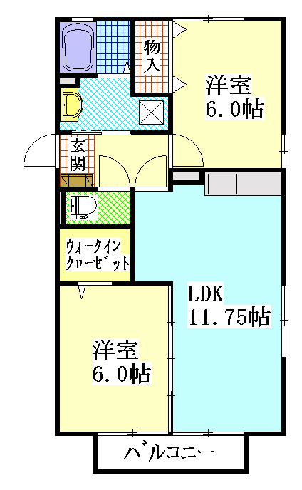 カネブン・田町 201号室 間取り