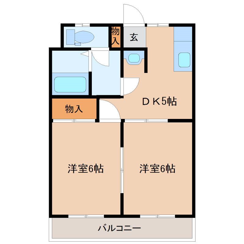 サンパレス今泉 502号室 間取り