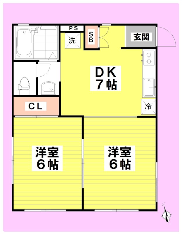 RYU弐番館 107号室 間取り
