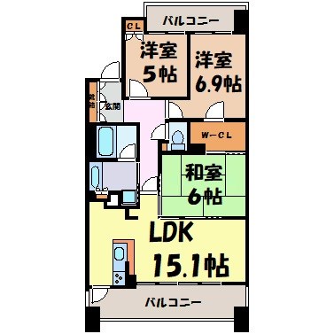 ベレーサ鶴舞公園 間取り図