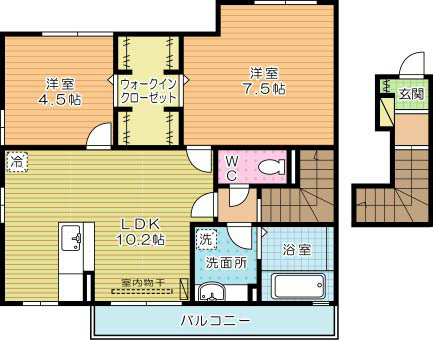 ボヌール 202号室 間取り