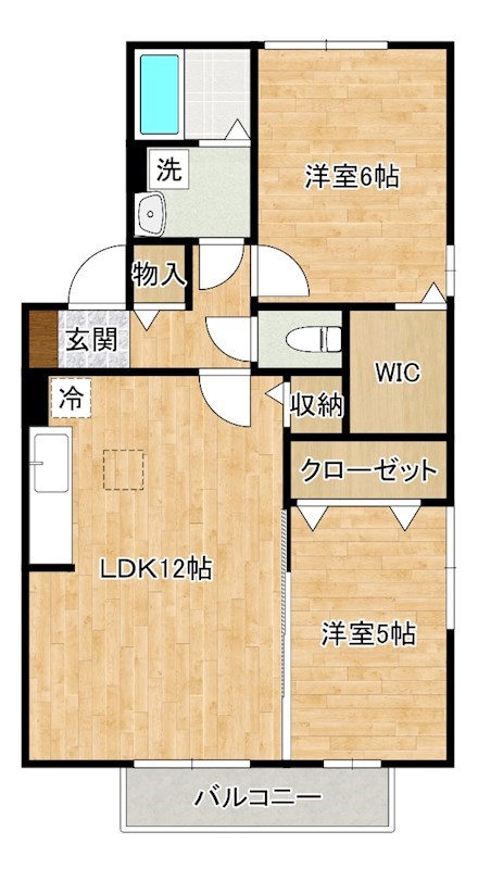 ヒルサイド１ 101号室 間取り