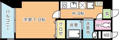 ガーディアンズパレス小倉  506号室 間取り