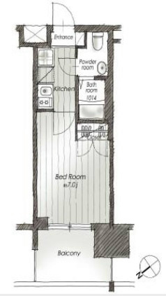 パークキューブ北松戸 906号室 間取り