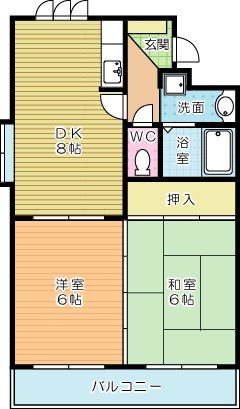 リビヨン藤嶋 201号室 間取り