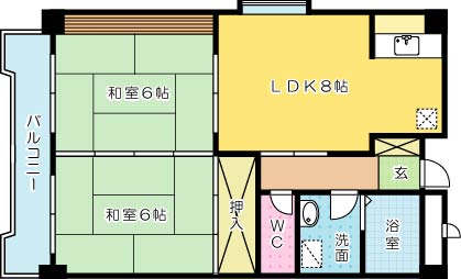 リビヨン藤嶋  201号室 間取り