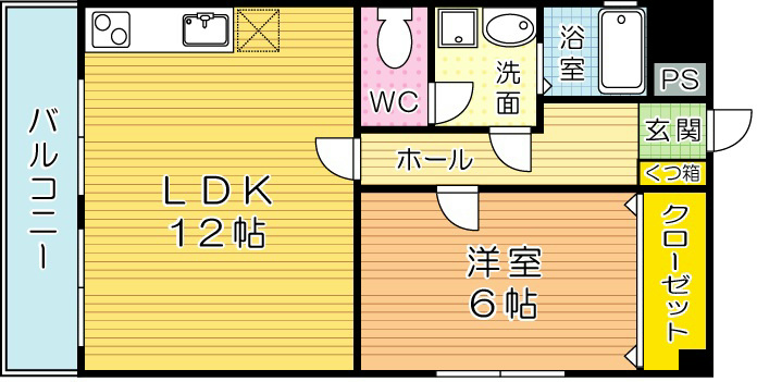 大里中町ハイツ 701号室 間取り