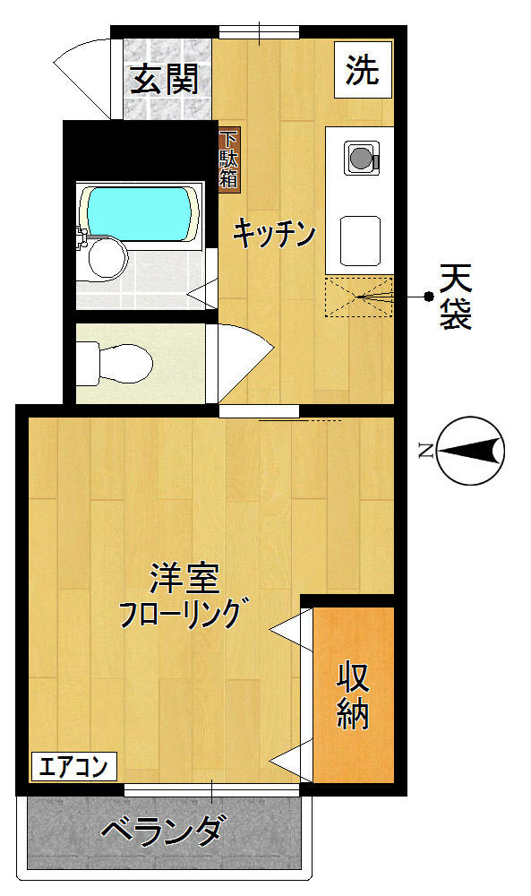 ディアコート 2 103号室 間取り