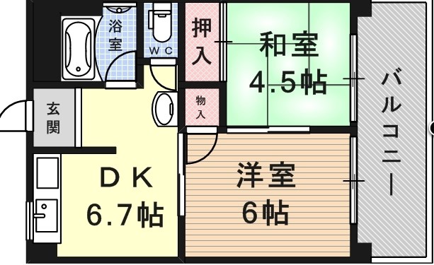 愛知県名古屋市中川区山王１丁目 間取り