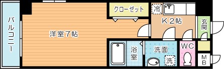 嵐山パレス  108号室 間取り