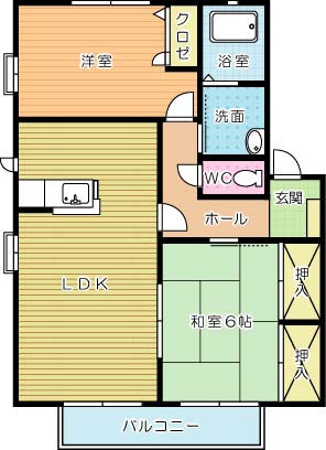 プリムロウズフラット　A棟 間取り図