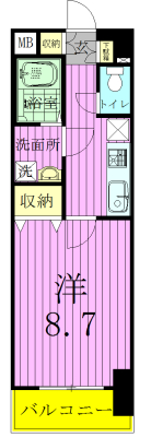 202号室 間取り