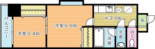 デザイナープリンセス７７  505号室 間取り