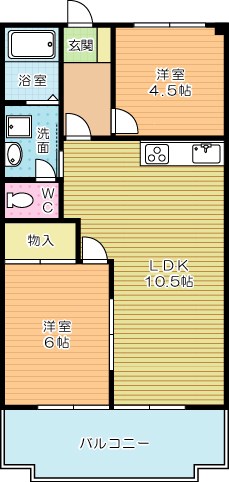 シャトレ沼本町Ⅱ 306号室 間取り