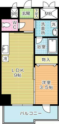 グランドコート嵐山 703号室 間取り
