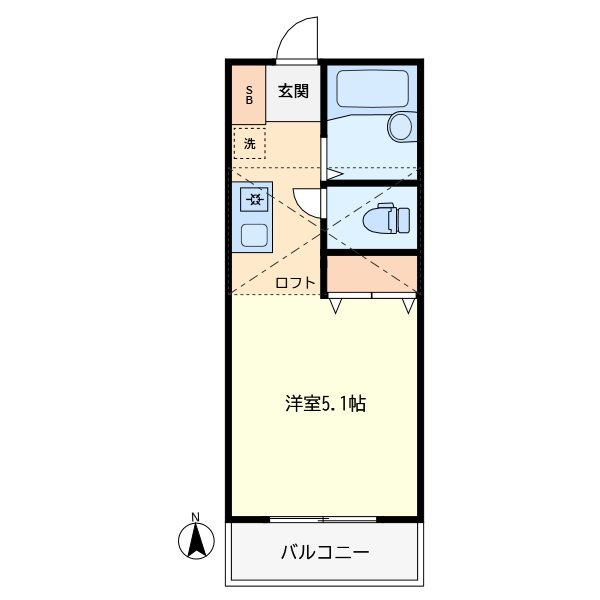 ピュアハイツ 203号室 間取り