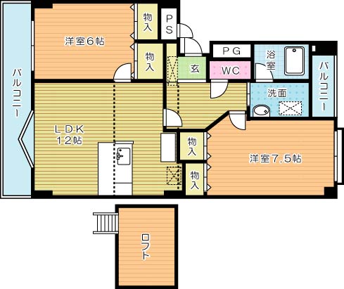 レイブリック東水町 302号室 間取り