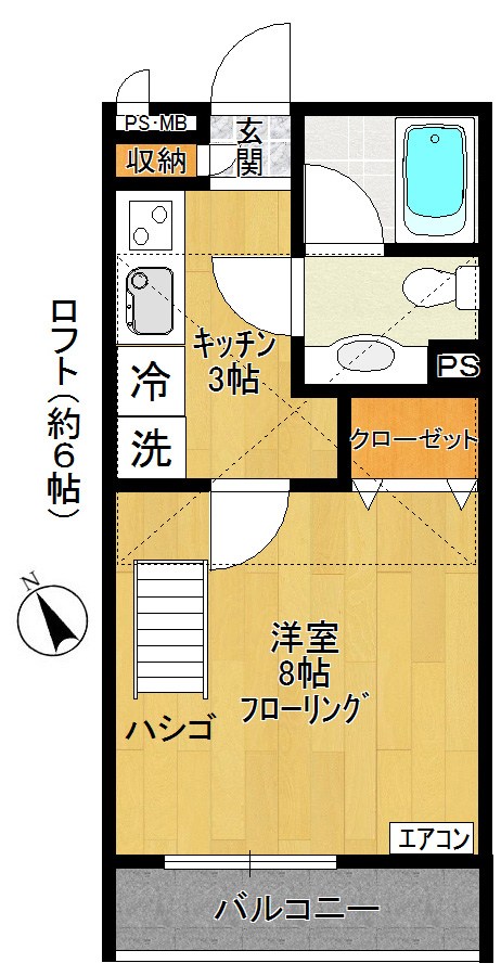 クオーレ - cuore - 205号室 間取り
