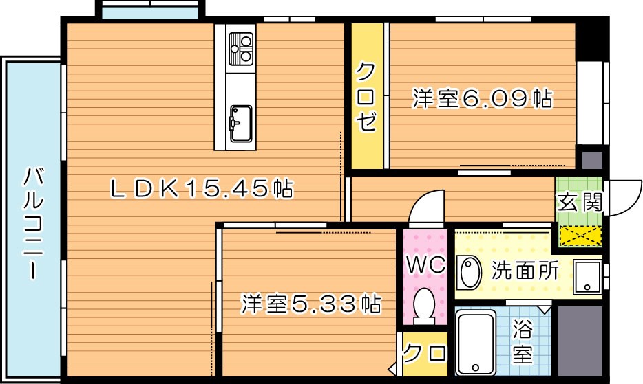 ブルースクエア響Ⅱ 間取り図