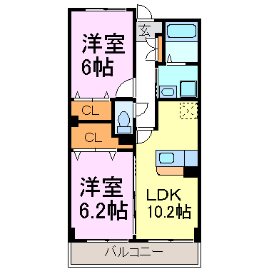 イーメゾンズ豊倉 103号室 間取り