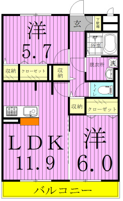 リヴェールＡ 302号室 間取り