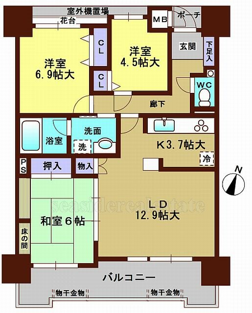 西福岡マリナタウンウエーブコースト2番館 間取り図