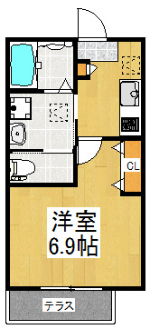 Felicite 104号室 間取り