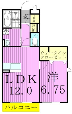 エスポワール 201号室 間取り