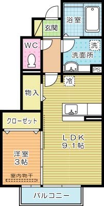 メゾンプランタニエールキャトル 103号室 間取り