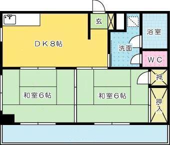プランドール西小倉駅前 403号室 間取り
