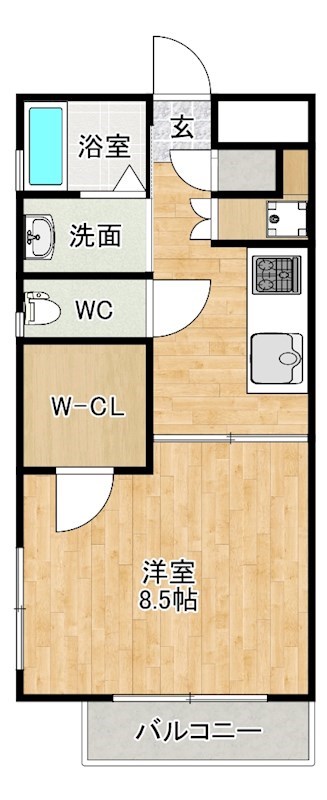 アクア清水  403号室 間取り