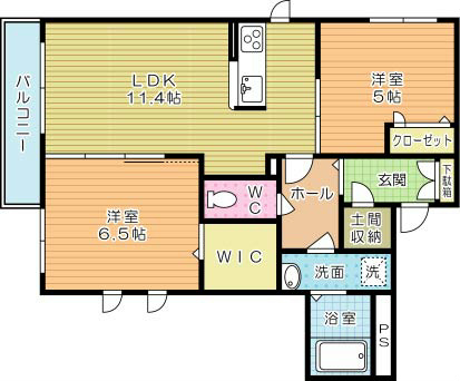 メゾンケイＡ棟  間取り図