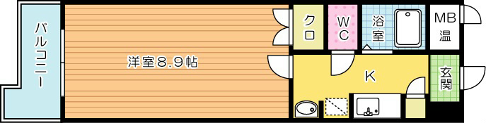 朝日プラザ小倉片野 804号室 間取り