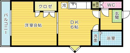 コーポ美生Ⅱ  間取り図