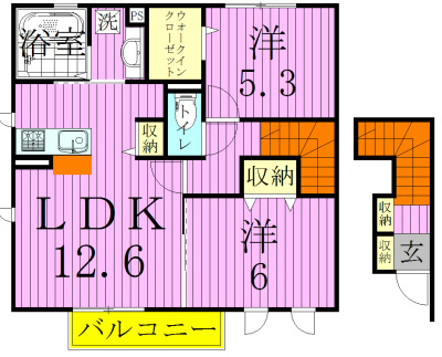 デュオラピッツＢ 201号室 間取り