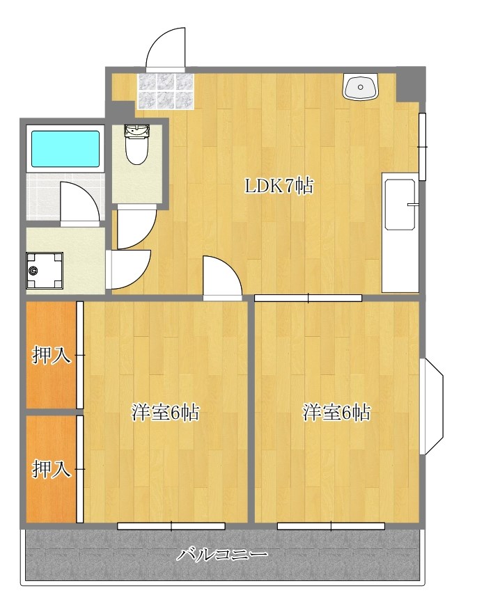 第３マルヨシビル 405号室 間取り