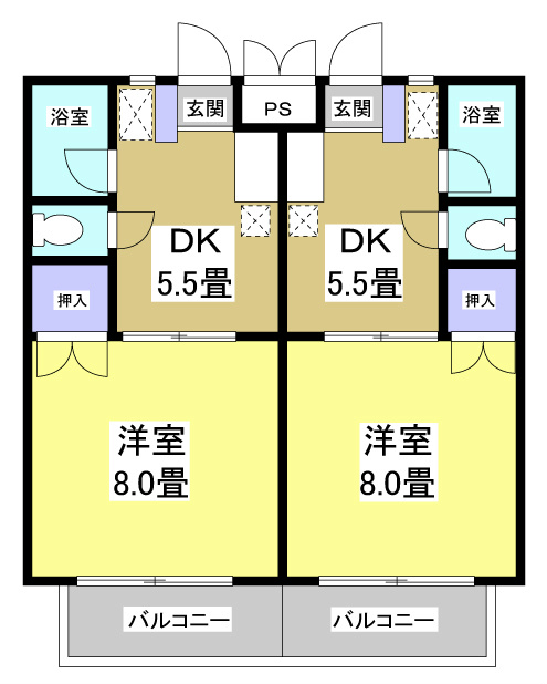 若宮物語 103号室 間取り