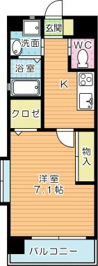 アミュゼ西小倉 605号室 間取り