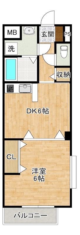 ツインズ葛原東Ａ 201号室 間取り